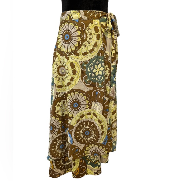 Kariza Vintage One Size Boho Hippie Eclectic Traveler Mandala Layered Wrap Skirt - Picture 1 of 10